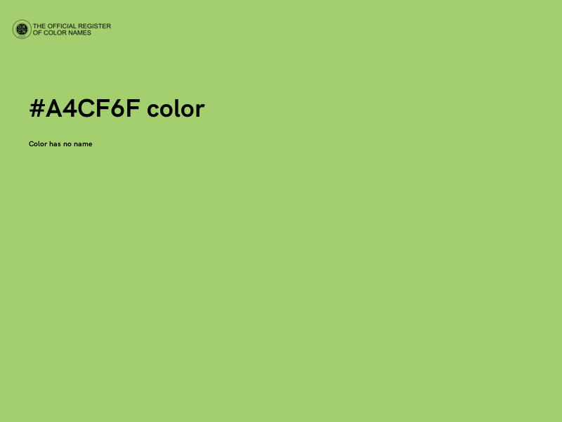 #A4CF6F color image
