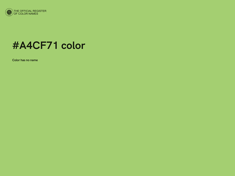 #A4CF71 color image