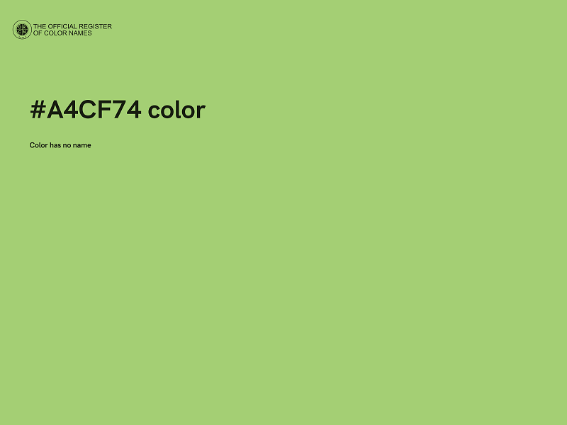 #A4CF74 color image