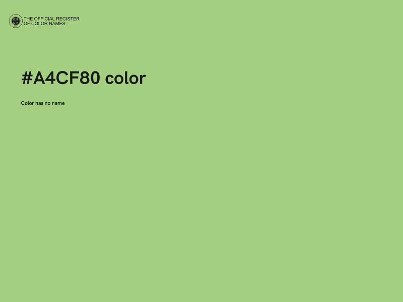 #A4CF80 color image