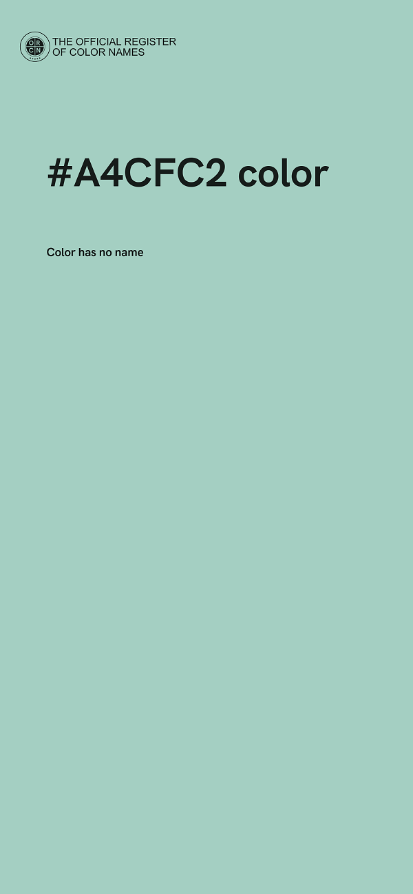 #A4CFC2 color image
