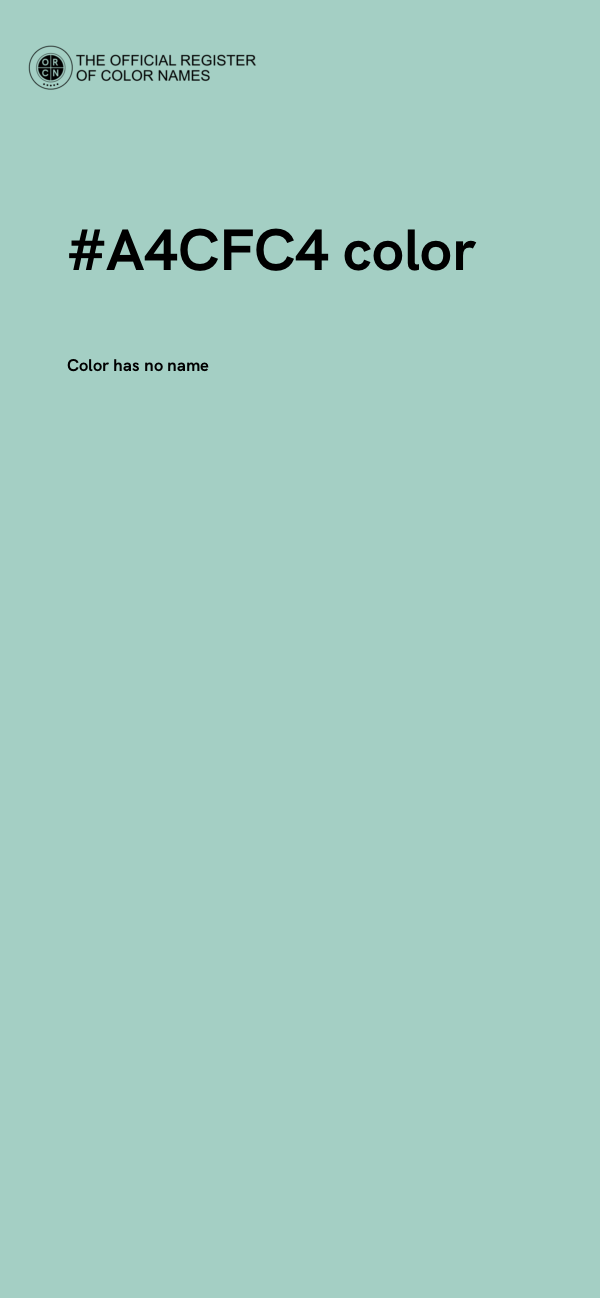 #A4CFC4 color image
