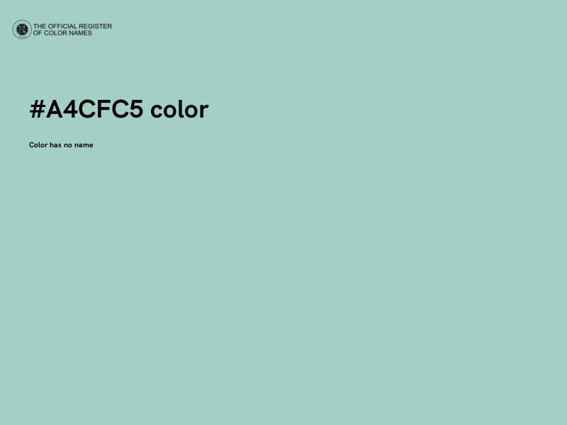 #A4CFC5 color image