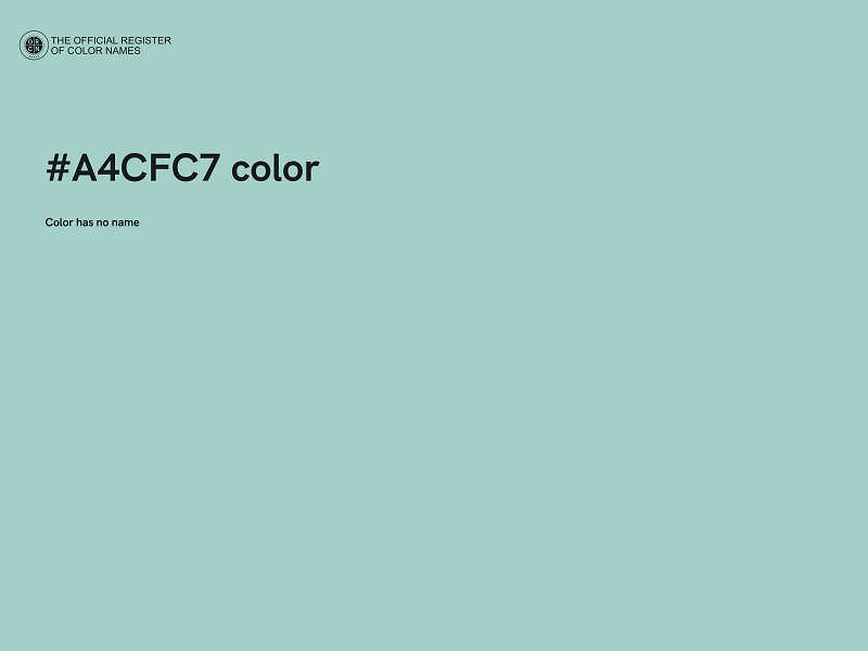 #A4CFC7 color image