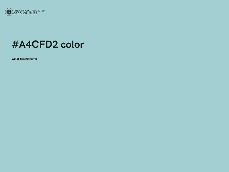 #A4CFD2 color image
