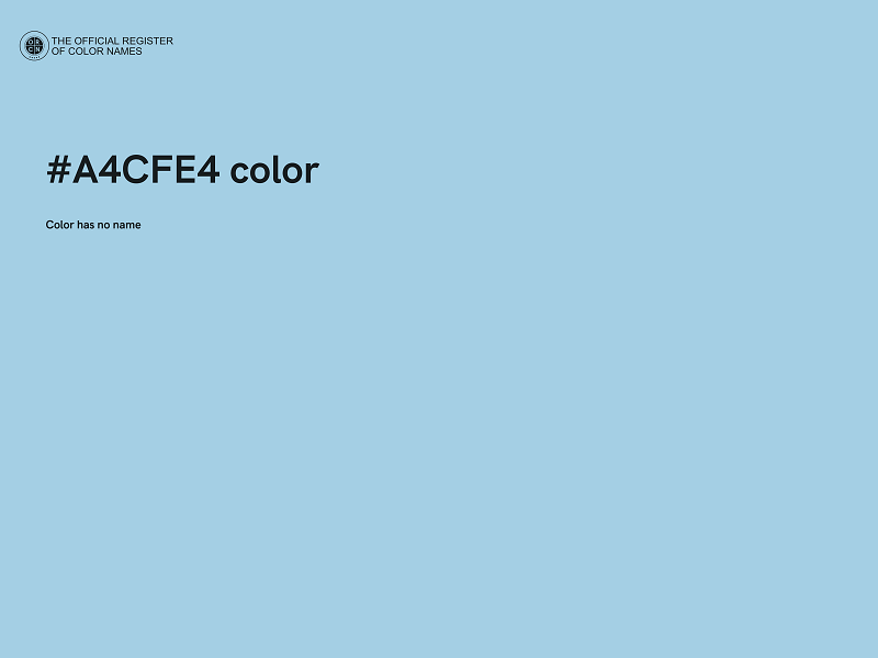 #A4CFE4 color image