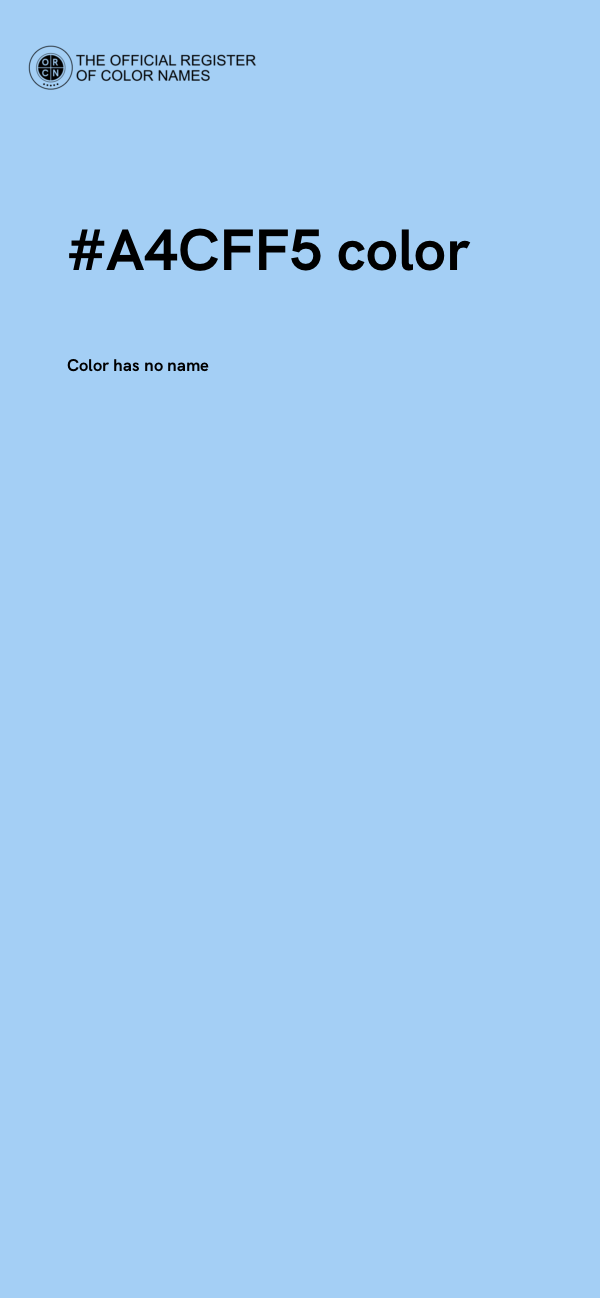 #A4CFF5 color image
