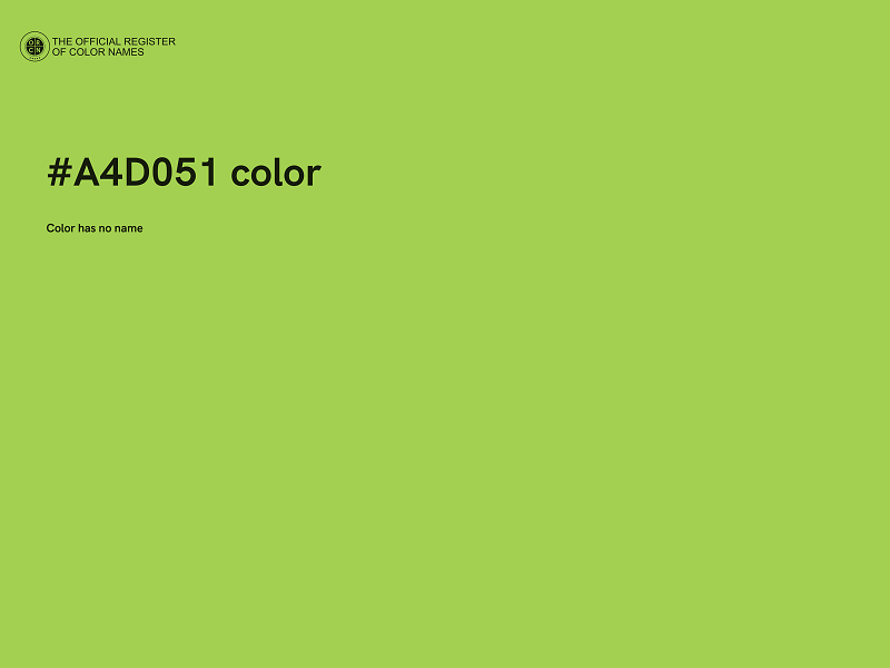 #A4D051 color image