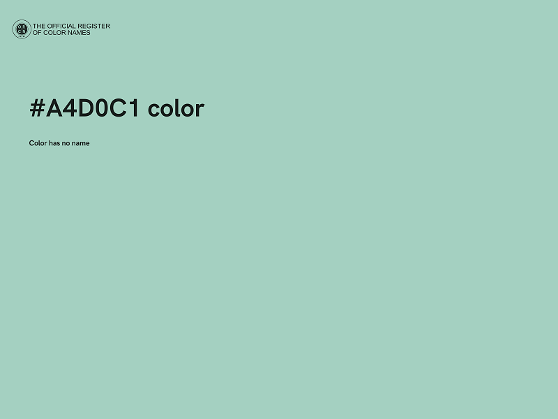 #A4D0C1 color image