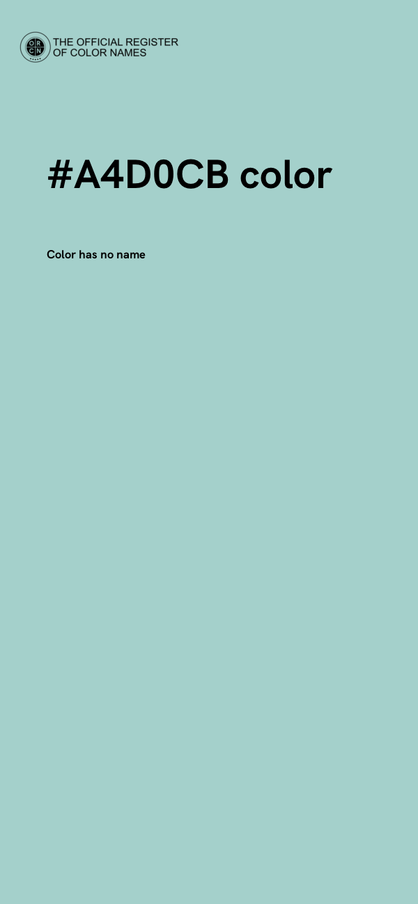 #A4D0CB color image