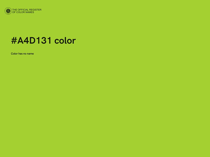 #A4D131 color image