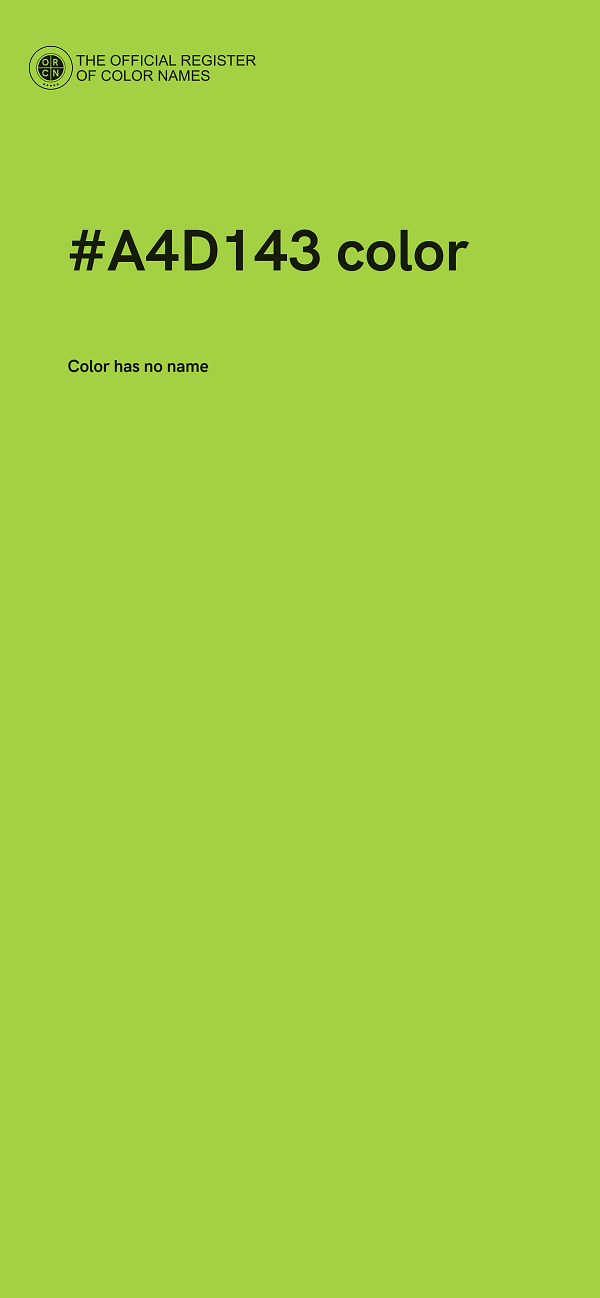 #A4D143 color image
