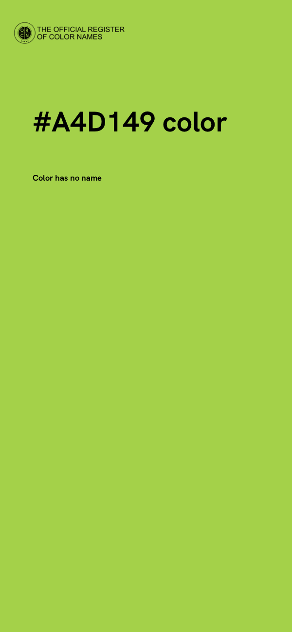 #A4D149 color image