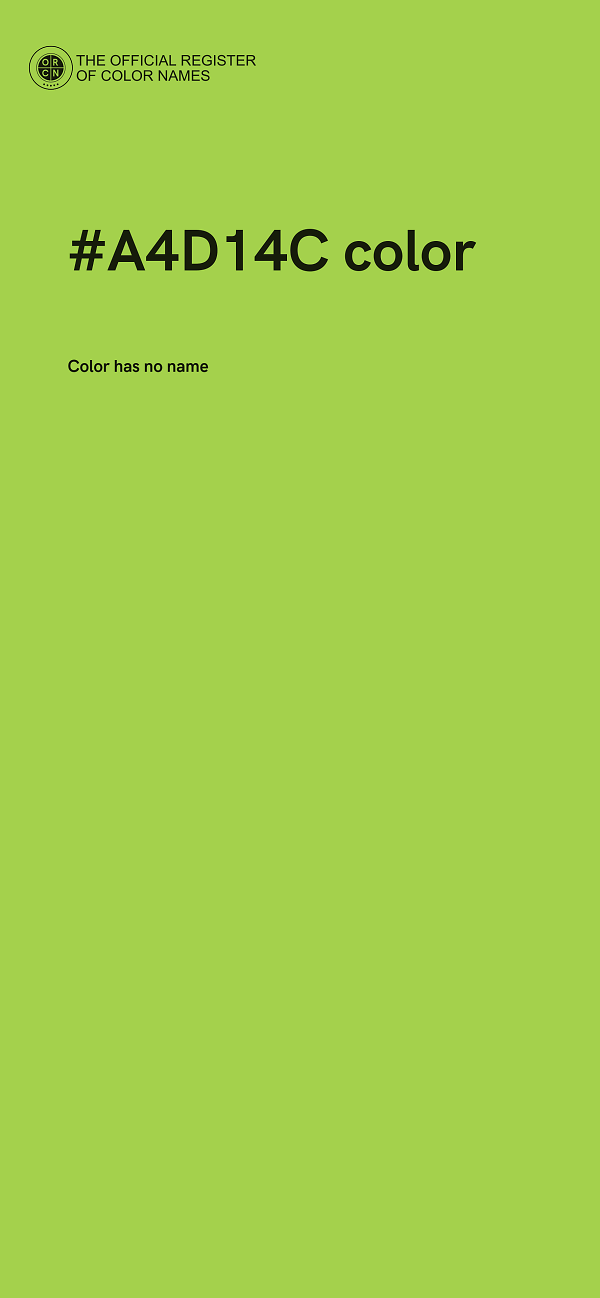 #A4D14C color image