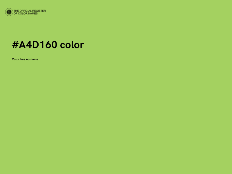 #A4D160 color image