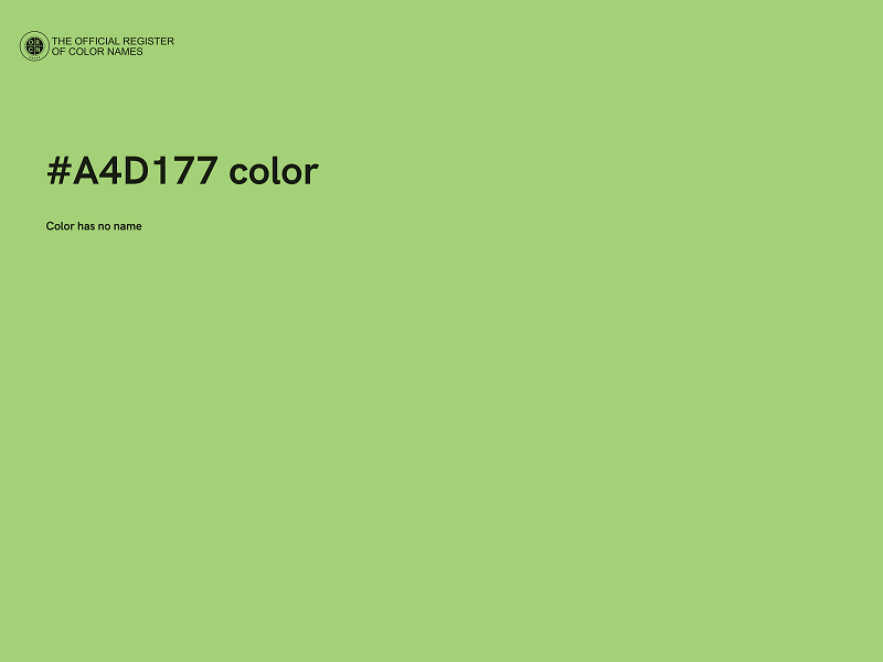 #A4D177 color image