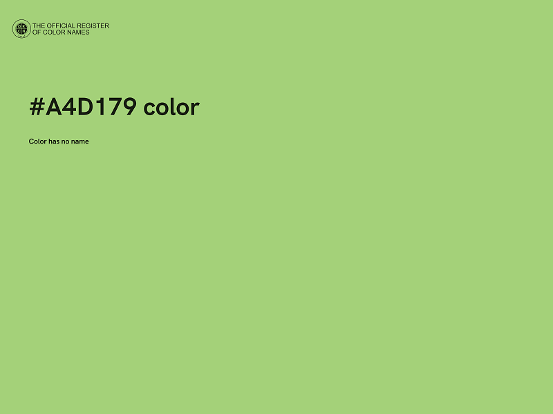 #A4D179 color image