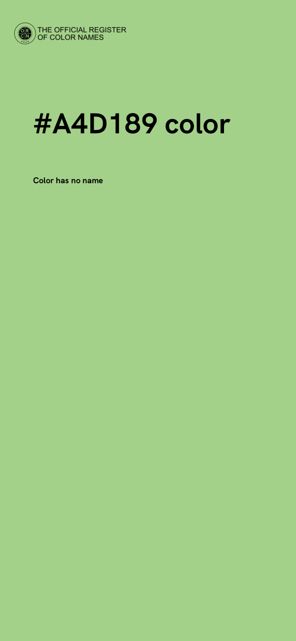 #A4D189 color image