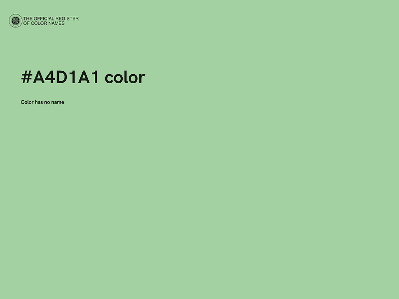 #A4D1A1 color image