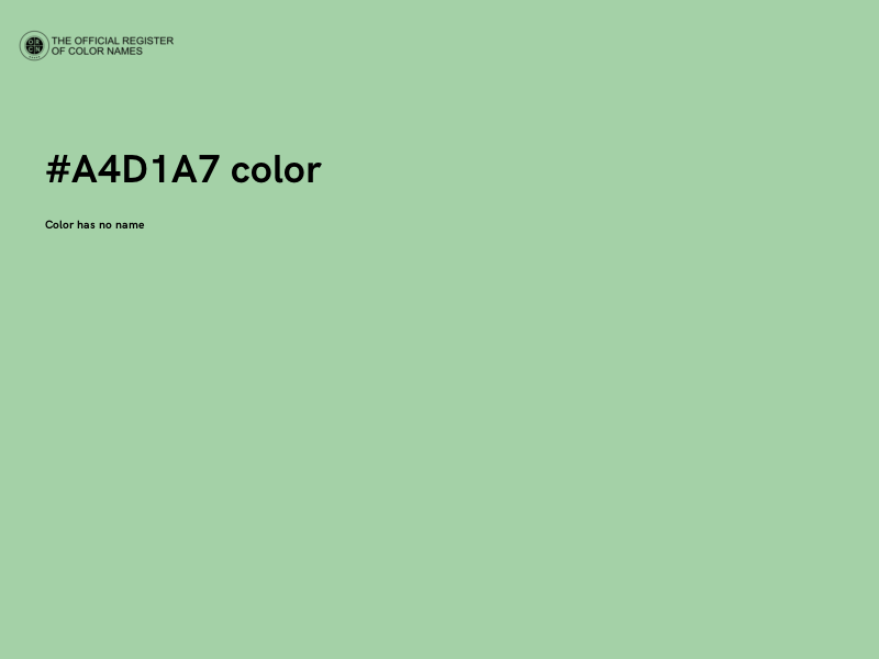 #A4D1A7 color image