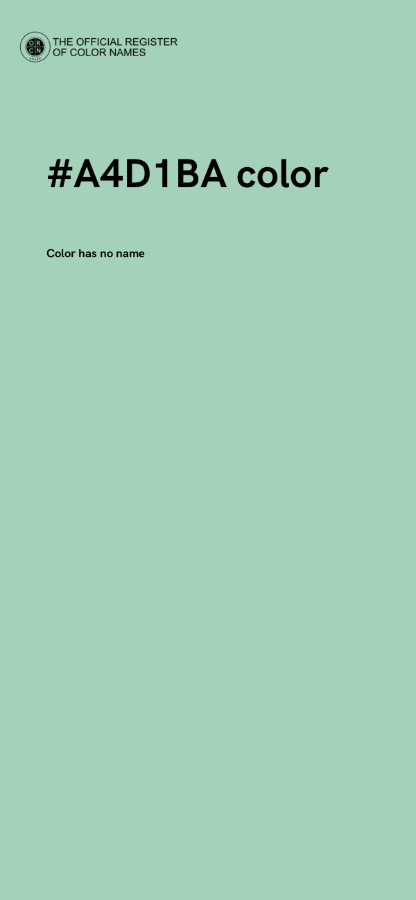 #A4D1BA color image