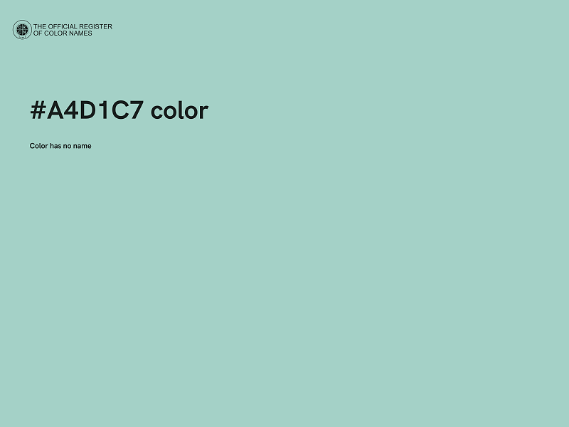 #A4D1C7 color image