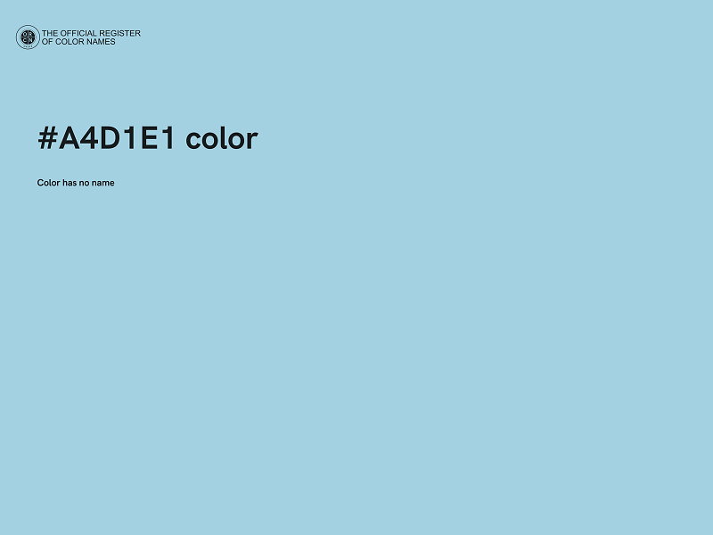 #A4D1E1 color image