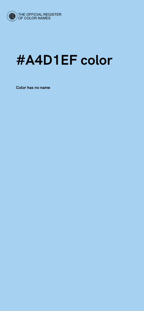 #A4D1EF color image
