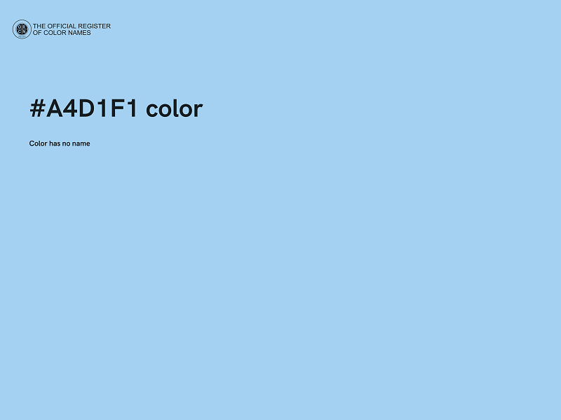 #A4D1F1 color image
