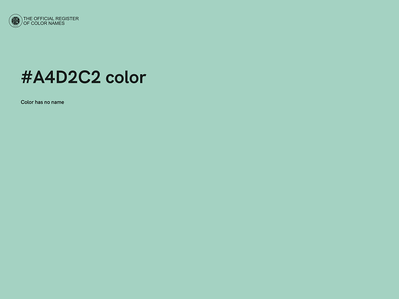 #A4D2C2 color image