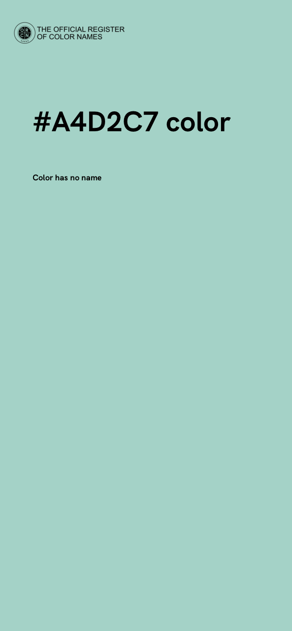 #A4D2C7 color image