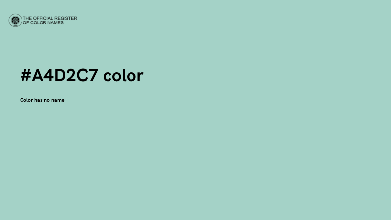 #A4D2C7 color image