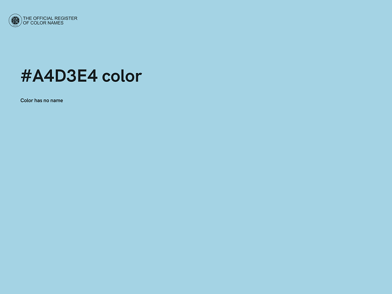 #A4D3E4 color image