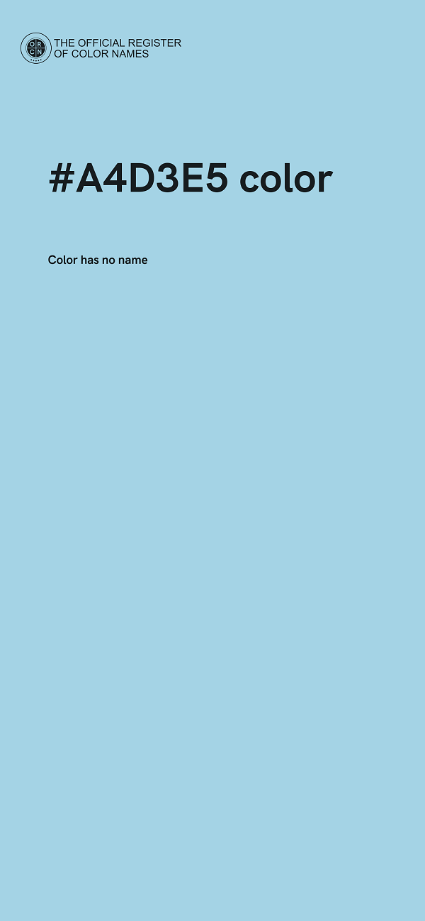 #A4D3E5 color image