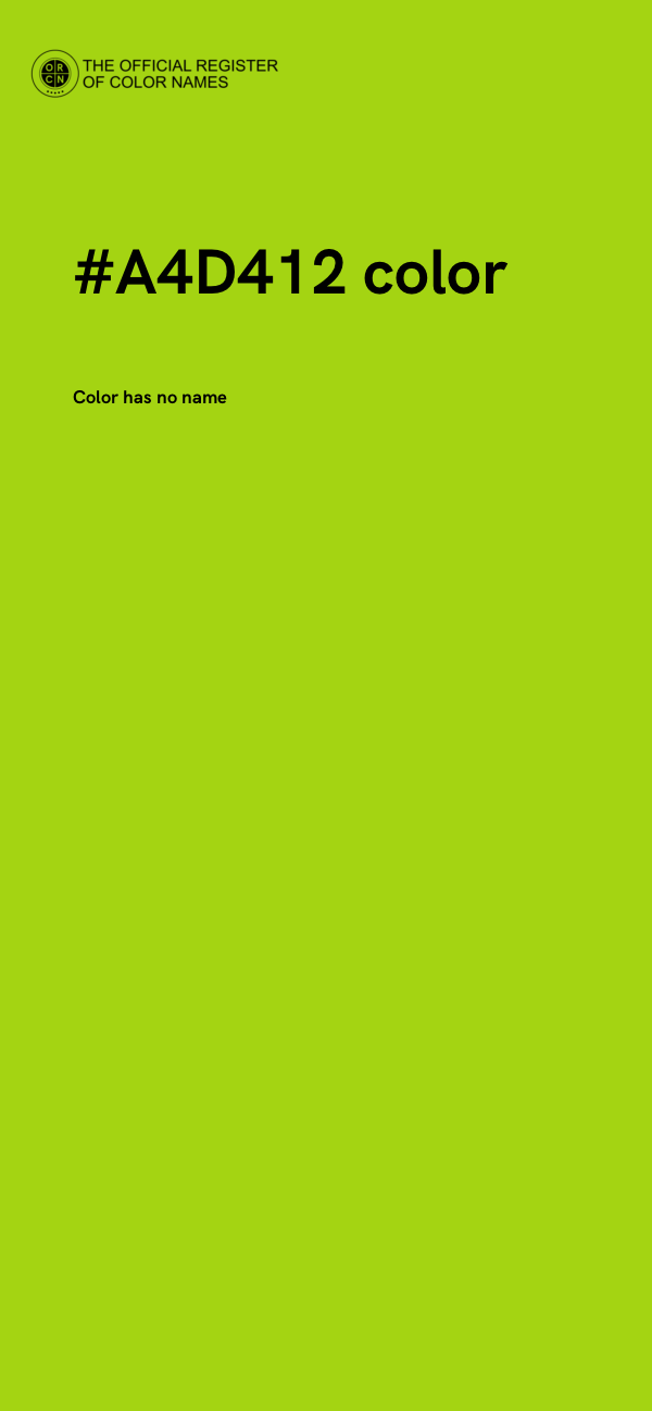 #A4D412 color image