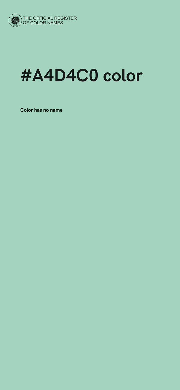 #A4D4C0 color image