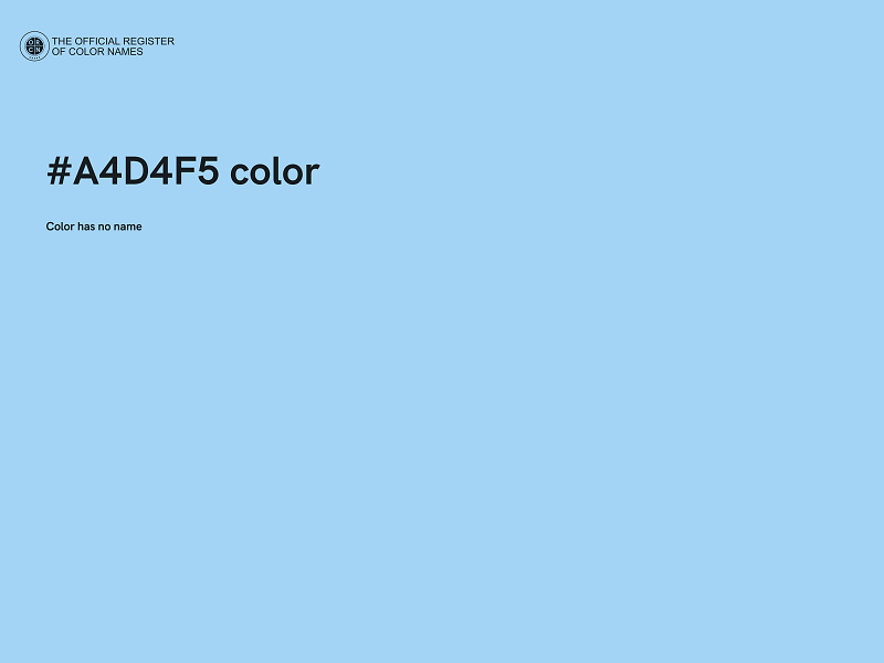 #A4D4F5 color image