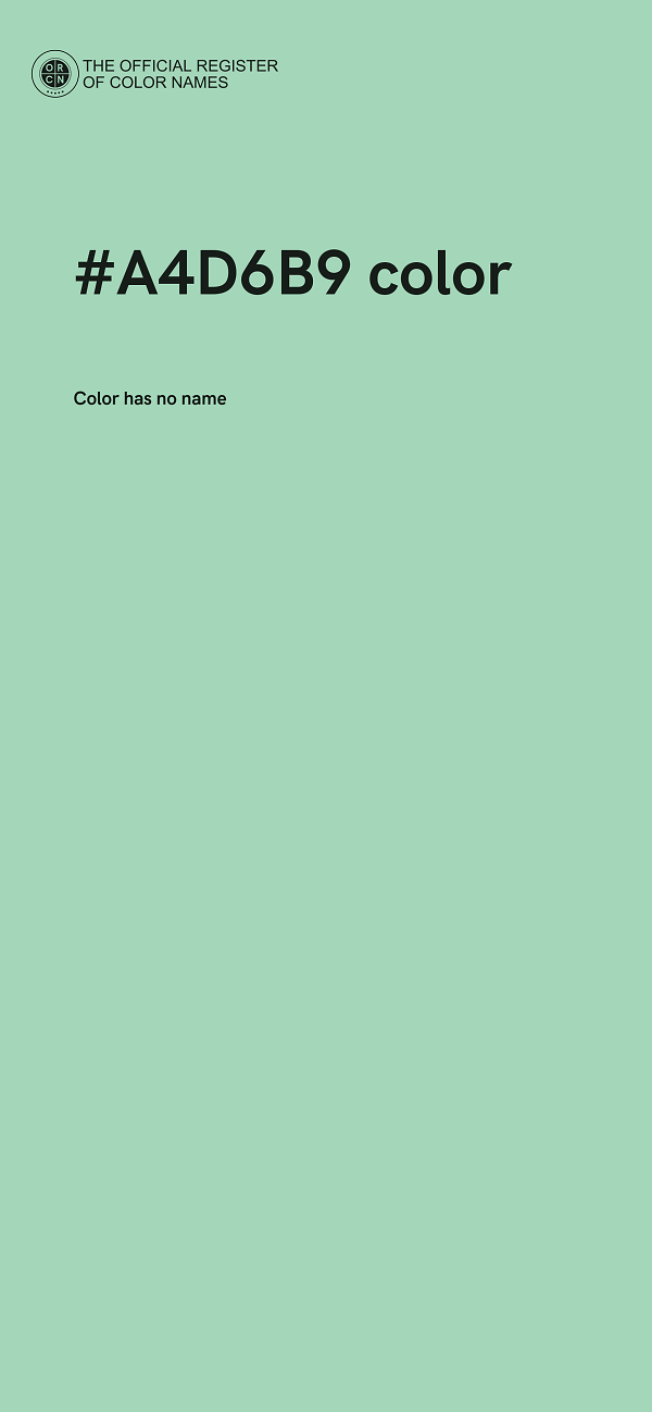 #A4D6B9 color image