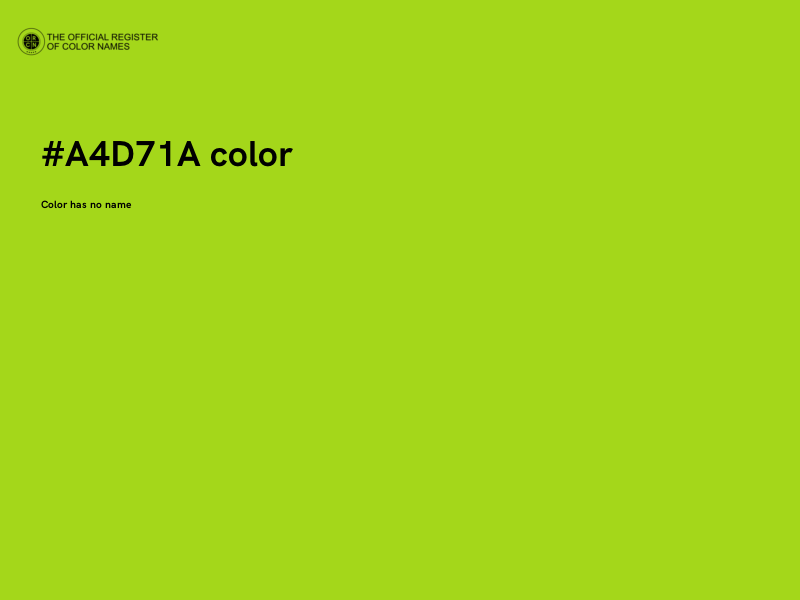#A4D71A color image