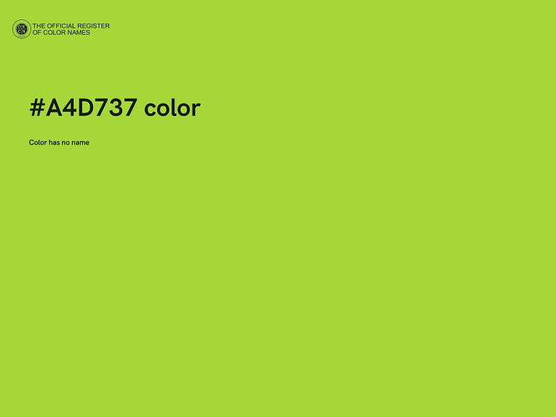 #A4D737 color image