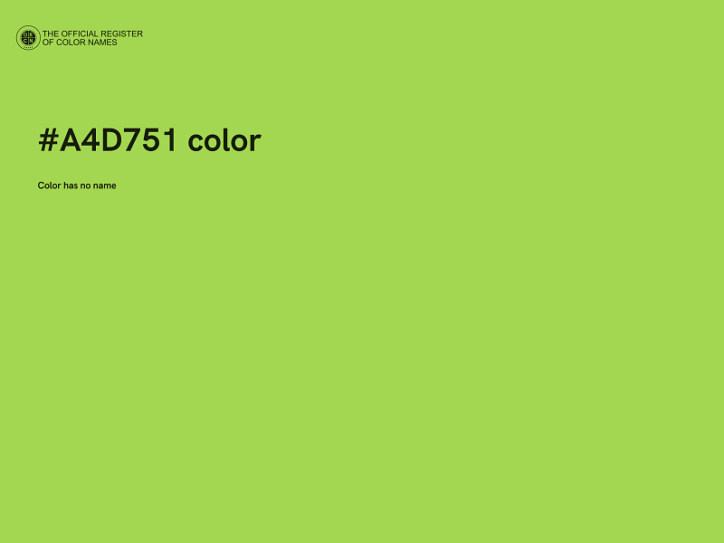 #A4D751 color image