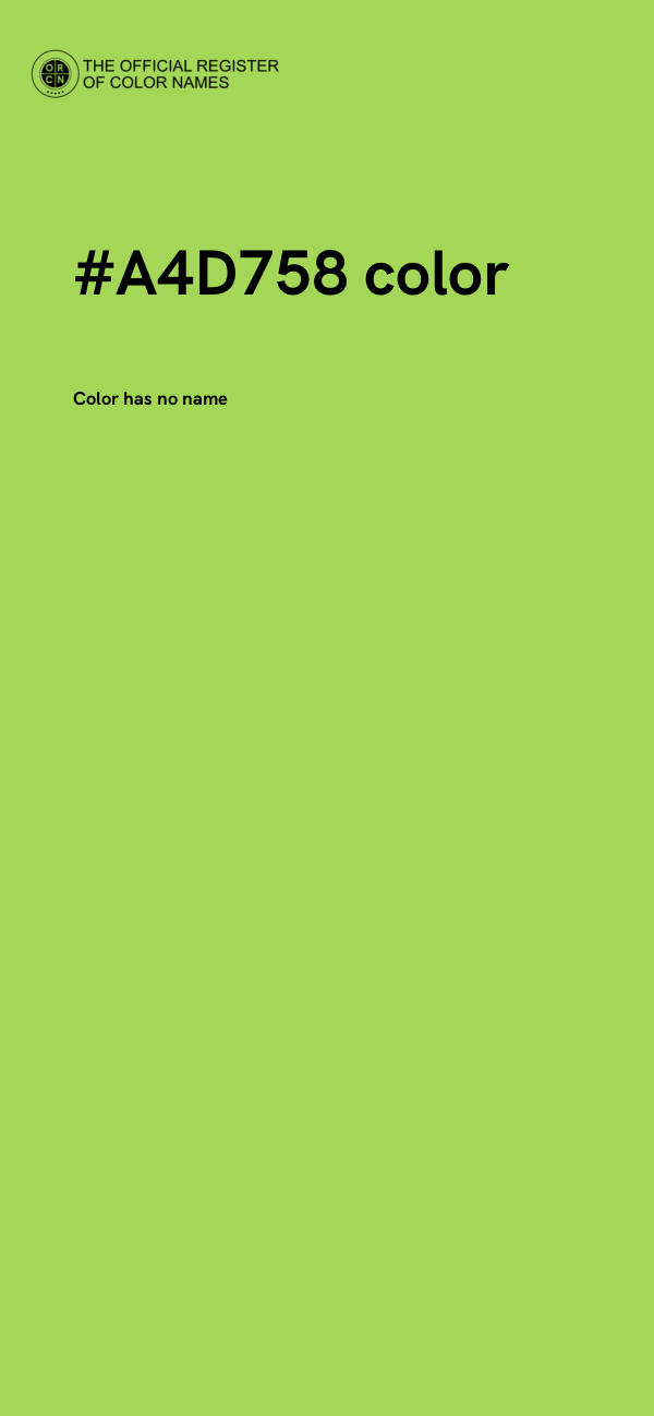 #A4D758 color image