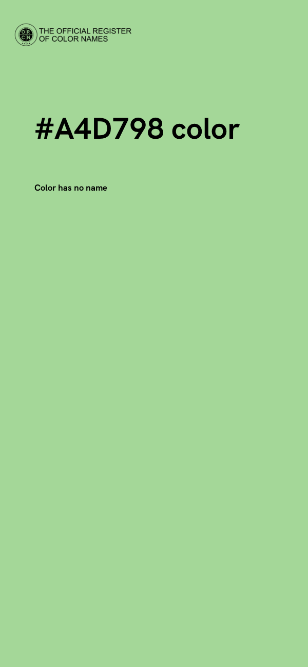#A4D798 color image