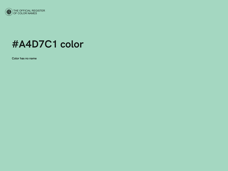 #A4D7C1 color image