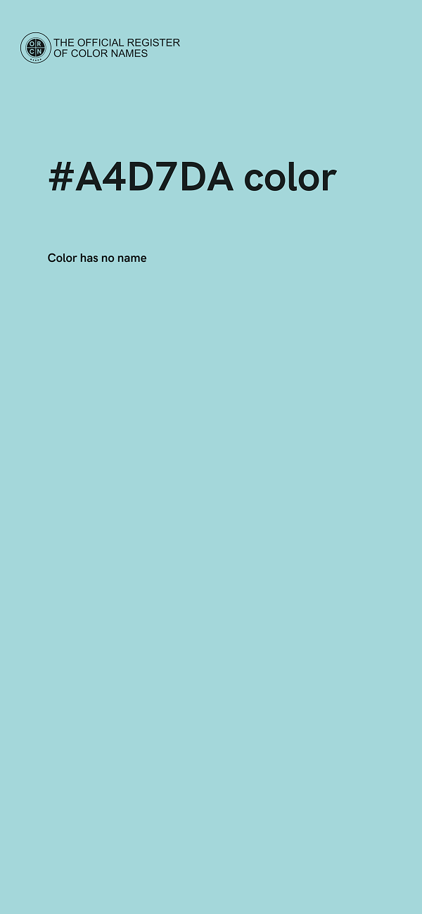 #A4D7DA color image