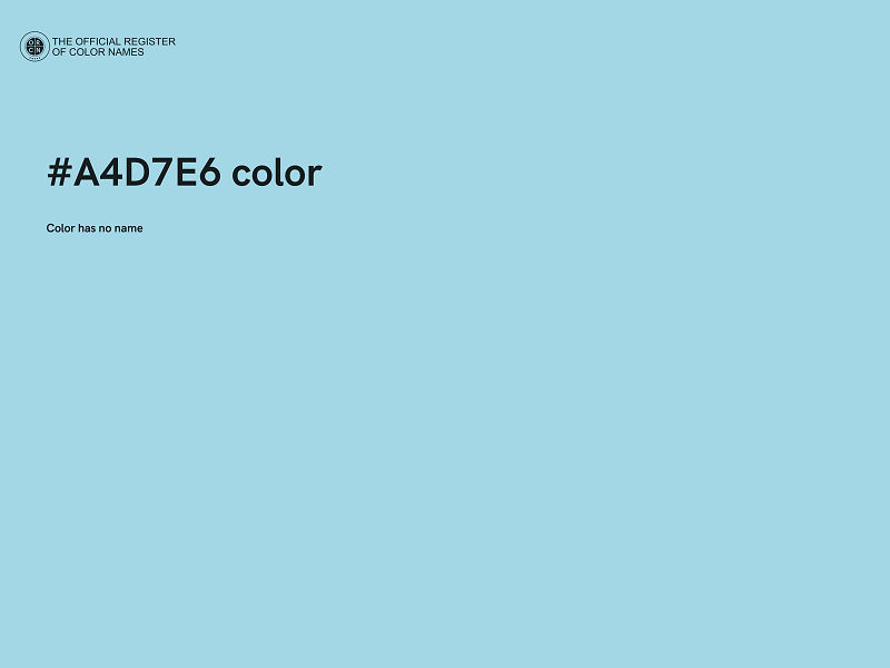 #A4D7E6 color image