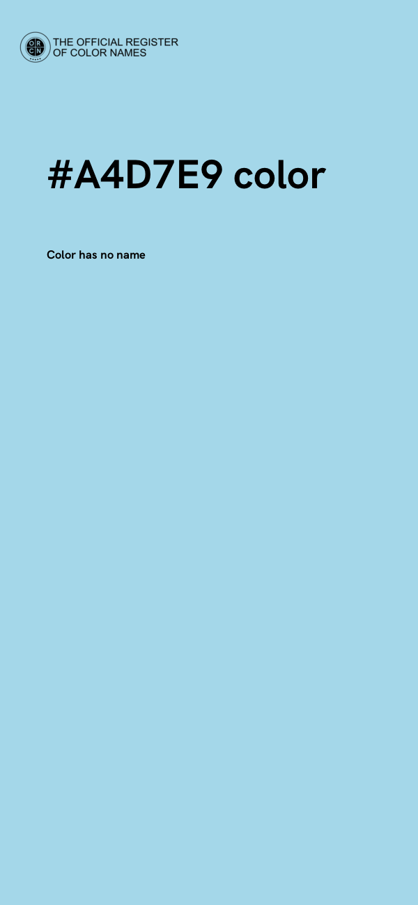 #A4D7E9 color image
