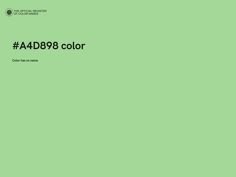 #A4D898 color image