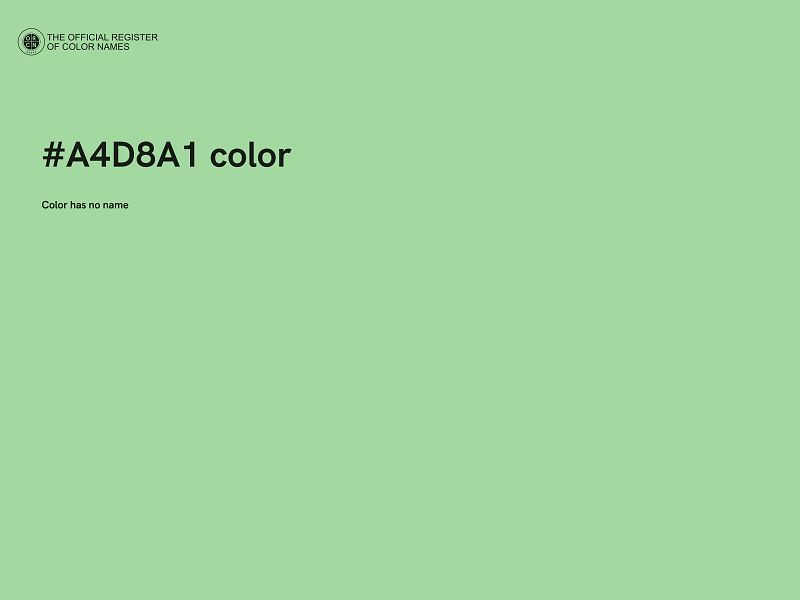 #A4D8A1 color image