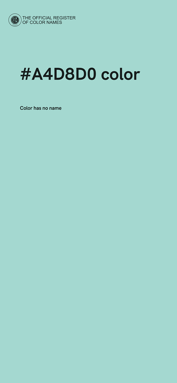 #A4D8D0 color image